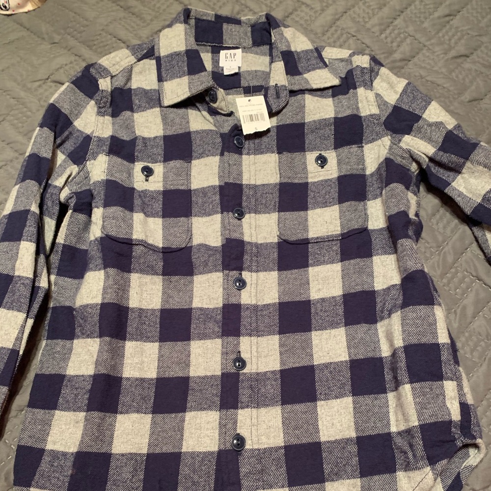 NWT Gap boys flannel sz S